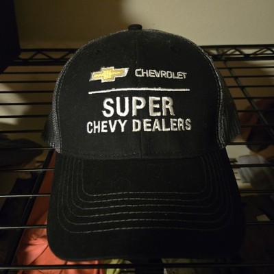Black Trucker Style Chevy Dealers Hat Snap Back