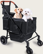 Dog Stroller for Large  Medium Dogs 20  132 lbs , Pet Stroller for 2 Small D...