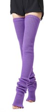 27 or 34 Inch Length Leg Warmers Knit Over the Knee Extra Long Winter Soft Th...