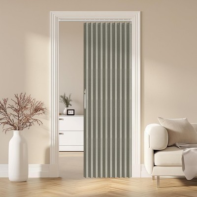 100% Blackout Accordion Magnetic Door Curtain - Folding Closet