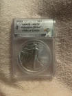 2023 Silver Eagle 1oz ANACS MS70 Inaugural Strike EU Edition #051/195 Ultra Rare