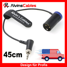 for Sennheiser Low-Profile Audio-Cable XLR 3-Pin to Lock-3.5mm-TRS Right-Angle