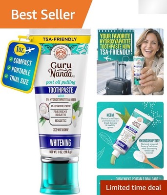 Hydroxyapatite Travel Toothpaste 1 oz - Teeth Whitening & Fresh Breath Solution