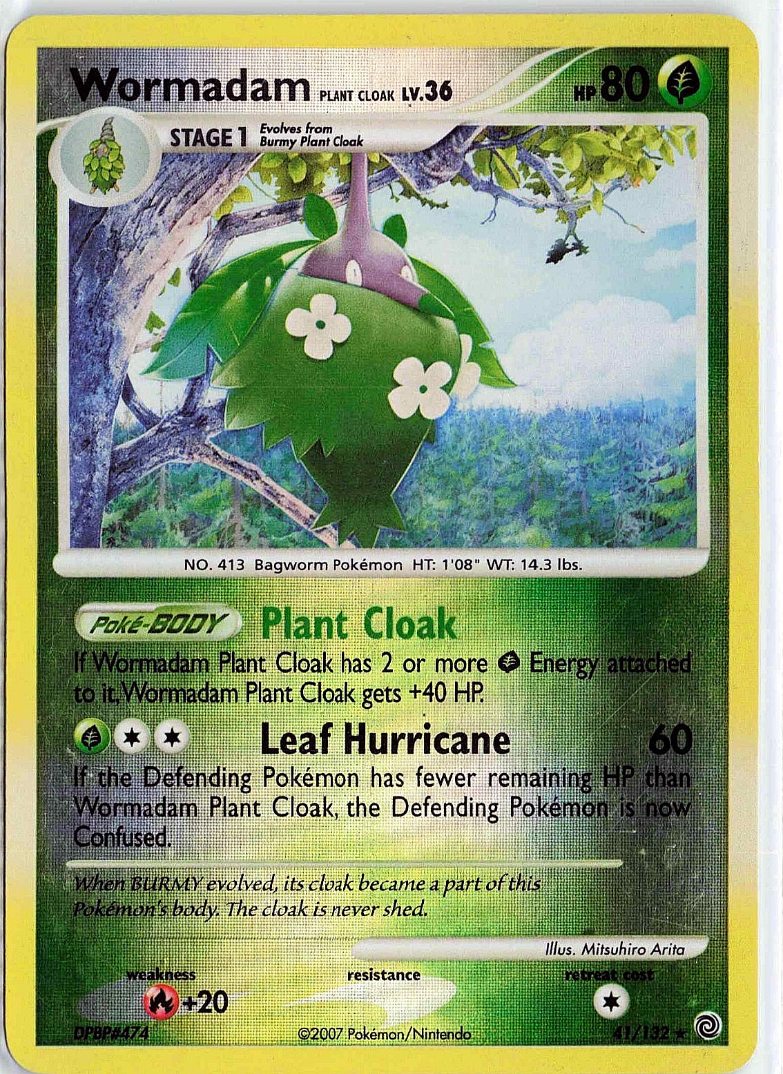 Wormadam Plant Cloak 41/132 Secret Wonders Reverse Holo Rare Pokemon Card