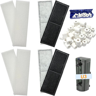 2 Set Aquarium Filter Media Compatible with Fluval U3 Underwater Filter, Include