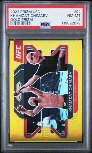 Khamzat Chimaev [Gold] #94 2022 Panini Prizm UFC card
