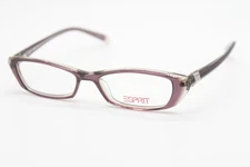 NEW ESPRIT ET17364 COLOR-577 VIOLET CLEAR AUTHENTIC EYEGLASSES 48-15