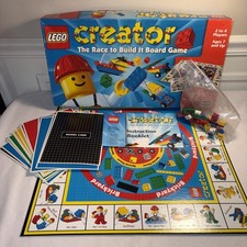 Rose Art LEGO Creator The Race To Build It Board Game 1999 Very Incomplete