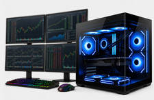 ARGB Desktop Trading PC 8th 16GB 512GB SSD M2000 4 Display Multi Monitor Win11