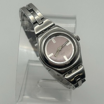 Vintage Swatch Irony Quartz Swiss Made Pink Dial Ladies Watch New Battery