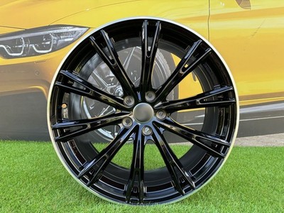 4X R20'' 5x112 Audi ABT Style Black+Polished Lip ET34 Wheels: Fits A5 A8 Q5 Q7