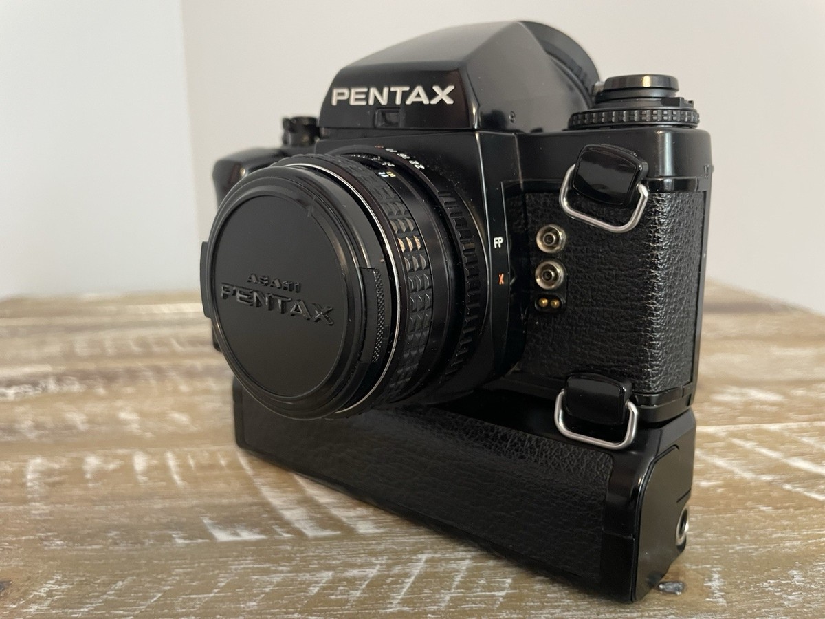 Pentax LX SLR 35mm Film Camera 28mm Lens Grip Winder FB-1 Angle