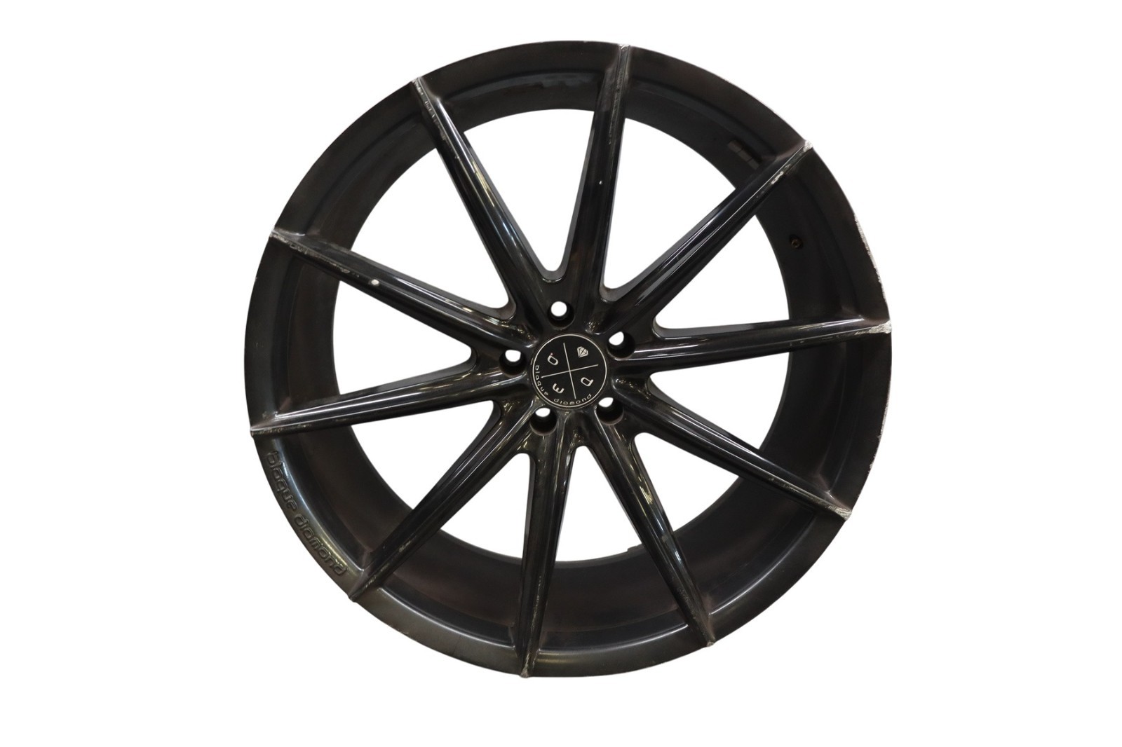 14-20 Maserati Ghibli 22" 22x9J Blaque Diamond Wheel Gloss Black Rim BD-11 