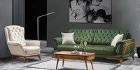 Sofa 3 Sitzer Klassisches Polster Sofas Dreisitzer Textil Wohnzimmer Luxus MöBel