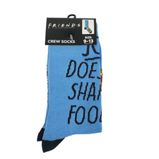 FRIENDS Mens Size 9-13 Blue Friends Series Novelty Graphic Crew Socks