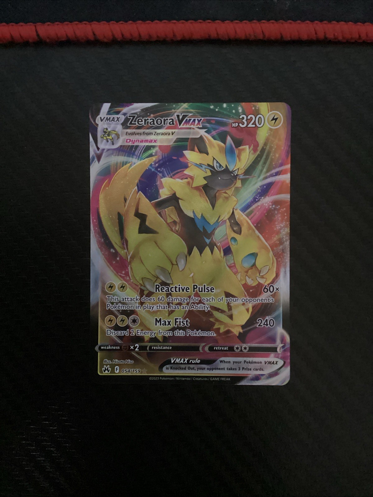 Zeraora VMAX Ultra Rare Crown Zenith 054/159 NM
