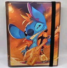 Disney Lorcana TCG Stitch Card Album Binder Multicolor w/ Elastic Strap