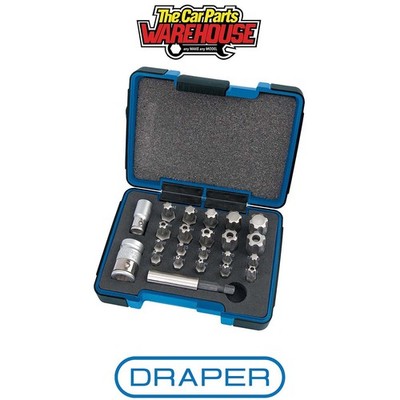 Draper 23241 Draper TX-STAR 1/4 Plus Bit-Set 3/8'' Vierkantbohrer (23 Stück)