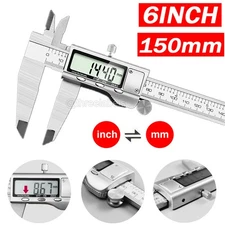 6" 150mm Digital Caliper Micrometer LCD Gauge Vernier Electronic Measuring Tool
