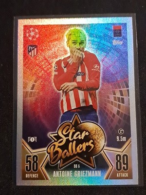 TOPPS KARTE UEFA CHAMPIONS LEAGUE 2023-24 ANTOINE GRIEZMANN #BB6 STAR BALLERS