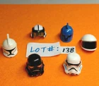 Lego Star Wars HELMET Lot of 6: Clone Trooper Mandalorian - Minifigures Lot# 138