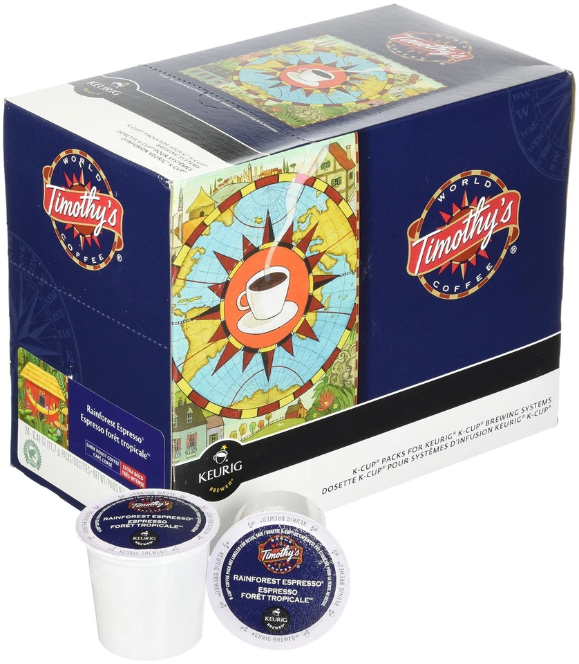 Rainforest Espresso Coffee 24 Count Pack Full Bodied Rich Flavor 100 Arabica - Image 2 of 4