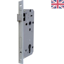 Elegant Satin Nickel Mortise Lock for Wooden Doors | 60mm Backset, 85mm Distance