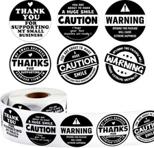 600 Pcs 1.5 Inch Thank You for Supporting My Small Business Stickers, Extreme Ha