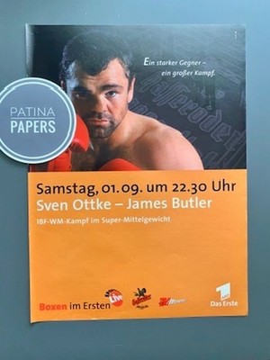 2001 Boxen im Ersten Sven Ottke vs James Butler Vintage Ad Werbung Reklame