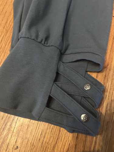 Nomads Hemp Wear Foxtrott Capri Slate Blue Leggings Size XL Reg $60 NWT - Foto 2 di 5