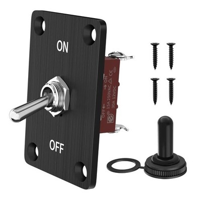 30A 12V Toggle Switch Heavy Duty SPST 2Pin Waterproof Cover ON/OFF Kit
