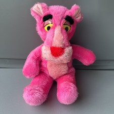 Pink Panther Plush Stuffed Animal Vintage 1980 Retro 80's Mighty Star 10"