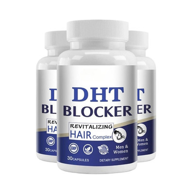 3-Pack DHT Blocker Hair Capsules   Supports Hair and Nail Growth - 180 Capsules