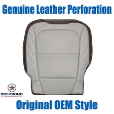 2018-2019 Ford F250 F350 Limited - Driver Bottom Leather Seat Cover Graybrown