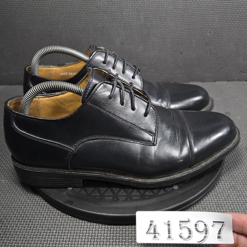 Jos. A. Bank Shoes Mens Size 10M Black Leather Cap Toe Oxford Dress Norfolk