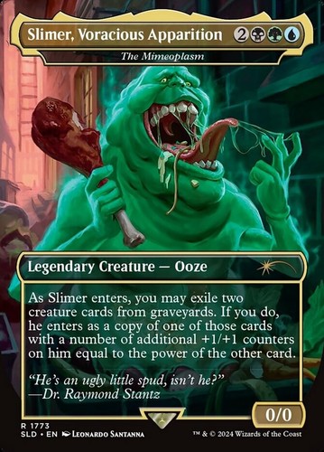 MTG Slimer, Voracious Apparition - The Mimeoplasm - Rainbow Foil, NM-Mint, Engli
