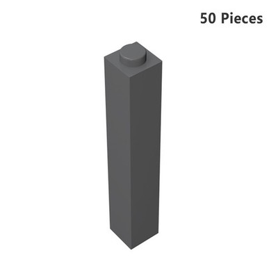 2453 Brick 1X1X5 Dark Gray Bricks 50 PCS Bricks, Pieces & Parts 100% Compatible