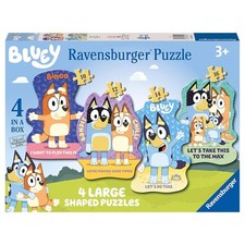 Ravensburger Bluey 4 große geformte Puzzle (10, 12, 14, 16 Teile) Spiel  
