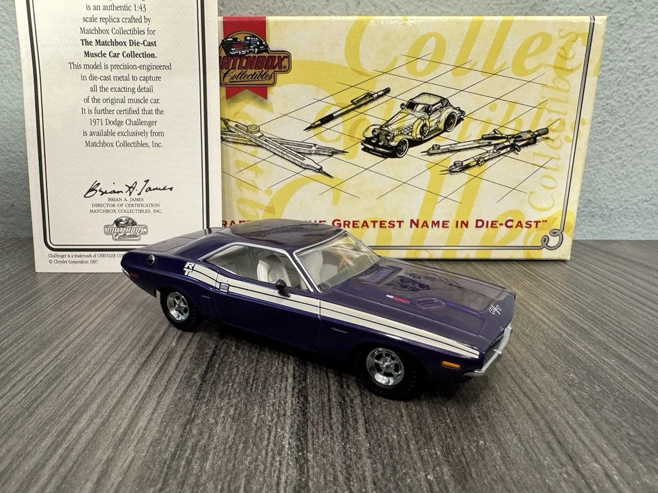 1971 Plum Crazy Dodge Challenger 1:43 Matchbox MIB - Image 3 of 4