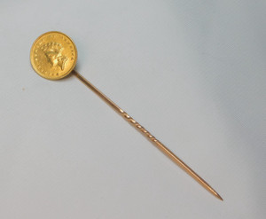 RARE TYPE 2 ! $1.00 U.S. XF GOLD COIN ON STICK PIN !!!    TYPE 2  !!!!!!!!!!!!!✨