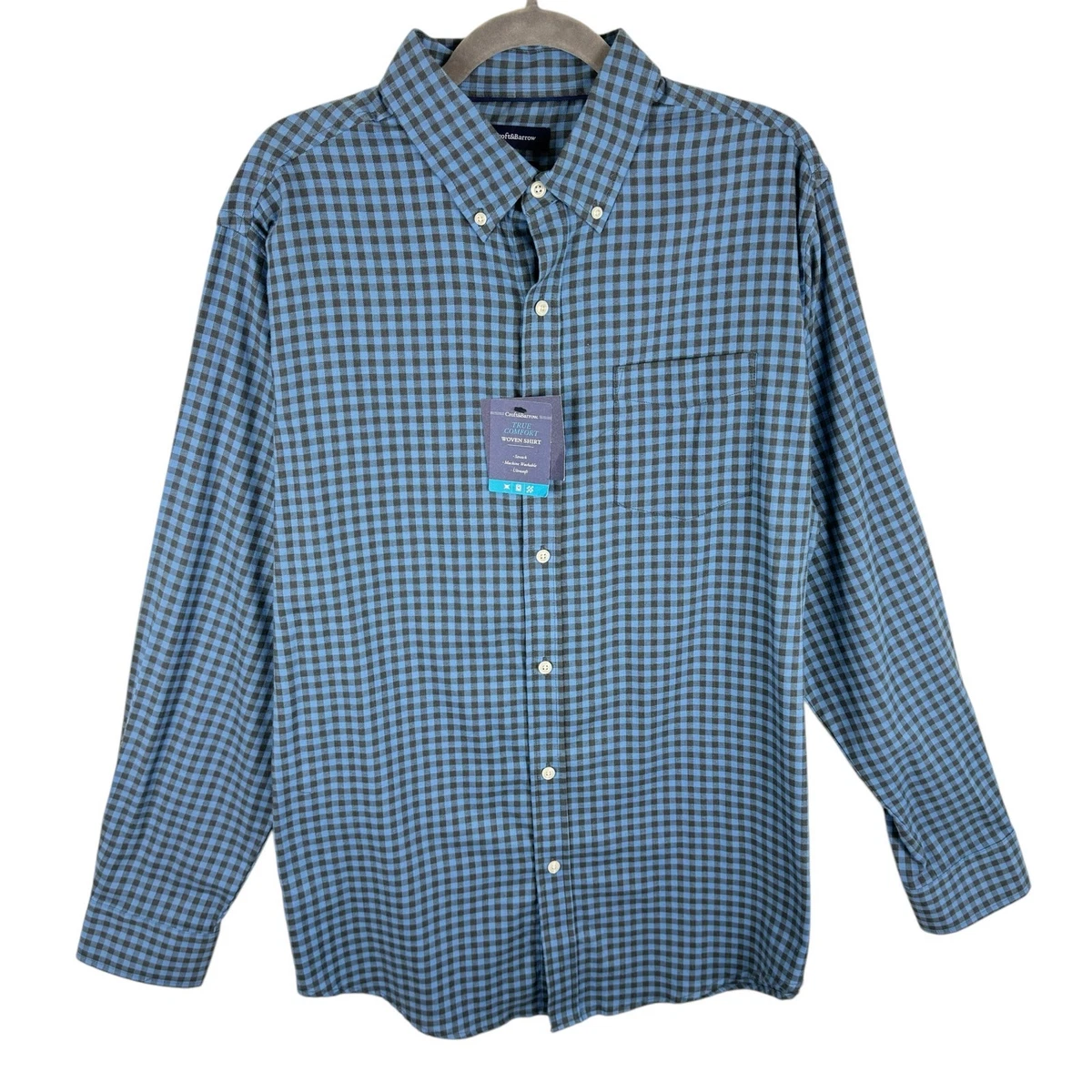 Chemise Homme Croft & Barrow – Beige Clair – Taille S – Manches Courtes – Boutons Devant – État Excellent