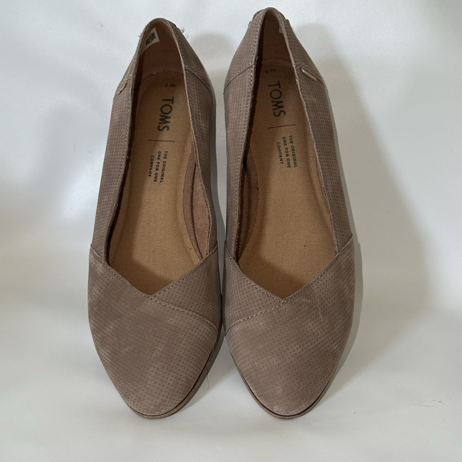 Toms  Julie Taupe Flat Shoes  Size US7
