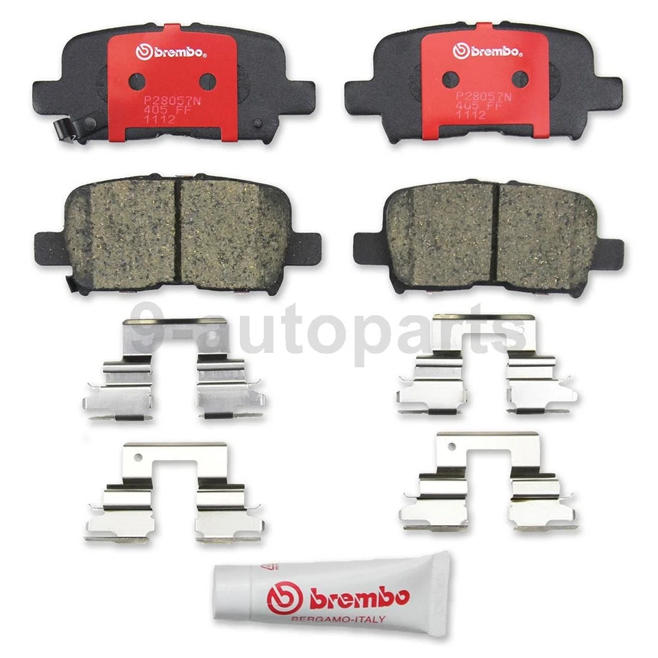 Kit de frenos traseros Brembo rotores de disco pastillas de cerámica para Honda Pilot 2003-2008 Foto 2 de 4