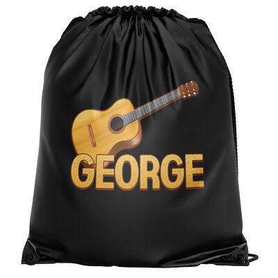 Maßgefertigter Kordelzugbeutel für Akustikgitarre Personalisiert Schulanfang Essentials...