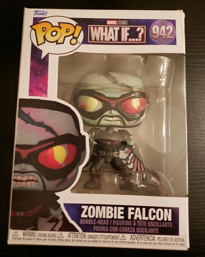 En Oferta Funko Pop! Zombie Falcon 942 ¿Y Si..? Caja De Daños Menores Marvel Avengers Ver Foto