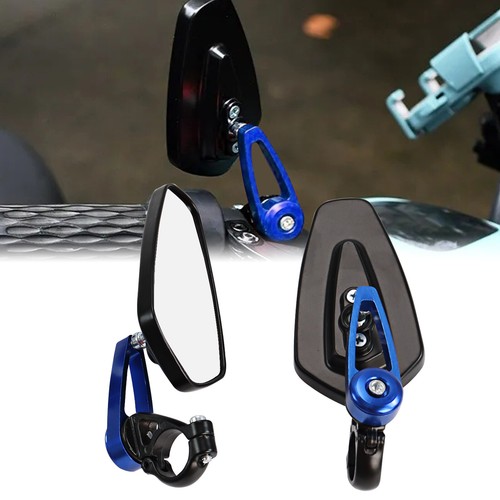 Motorcycle Universal 7/8'' Handle Bar End Rearview Mirrors For Yamaha Kawasaki - Foto 5 di 11
