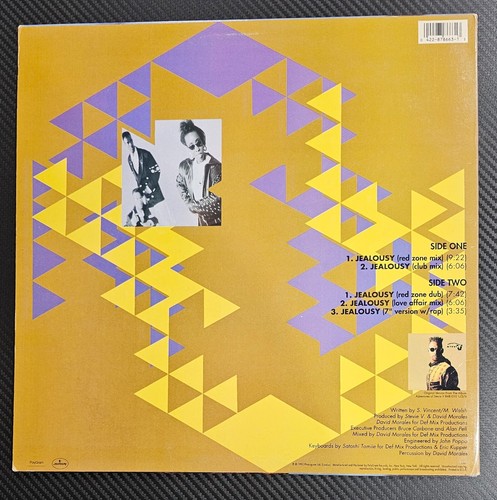 ADVENTURES OF STEVIE V - "JEALOUSY" / SEALED! / 5 MIXES / DAVID MORALES / 1990 - Imagen 2 de 3