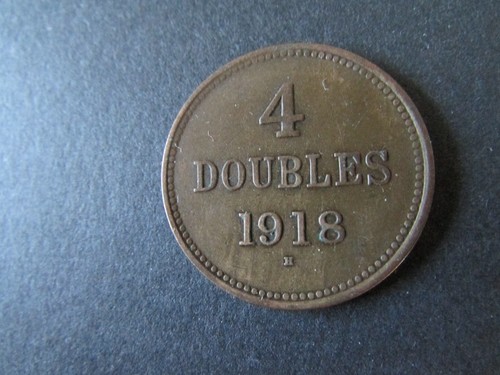 1918H USED GUERNSEY FOUR DOUBLES HEATON MINT BIRMINGHAM.