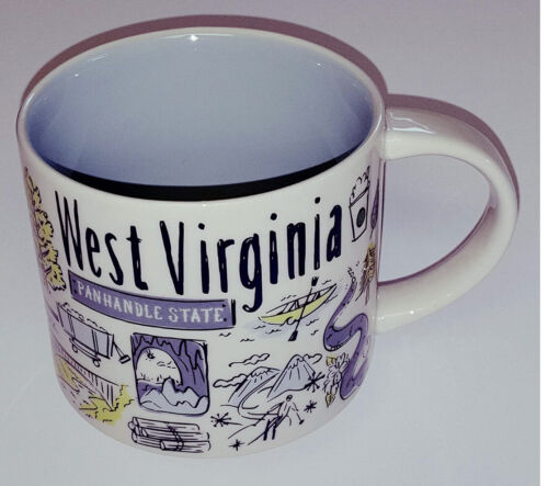 Starbucks City Ceramic Coffee Mug 14 oz. &#039;Been There Series&#039; - West Virginia