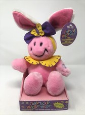 Vintage Tickle Tickle Wiggle Wiggle Giggle Pink Easter Bunny Plush NWT